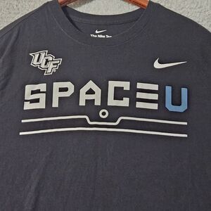 Nike Tee UCF Knights‎ SPACEU Logo Men's Medium Black Tshirt Citronauts EUC